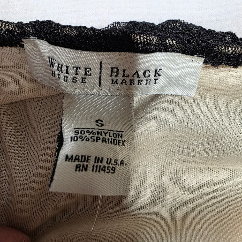 White House Black Market Black Lace Halter Top Women's Size S Romantic - Picture 5 of 6